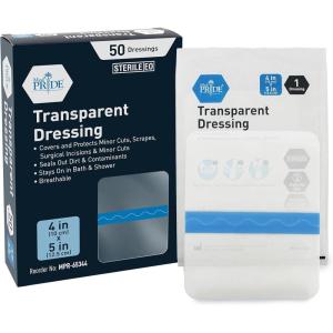 imageMED PRIDE Sterile Adhesive Transparent Film Dressing for Road Rash Wound Care Burns Tattoos  Breathable Hypoallergenic  10 Pack 6 x 84x5 Inch Pack of 50