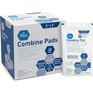 imageMED PRIDE Sterile Gauze Abd Pads 5 X 9 in Extra Thick ampamp Absorbent Nonstick Individually Wrapped Wound Dressings for Heavy Leakage 40 20 Count Pack of 140