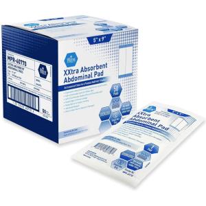imageMED PRIDE Sterile XXtra Absorbent Abdominal Pads 50Pack  5x9 ABD Combine Individually Wrapped UltraAbsorbent LatexFree ampamp NonAdherent Surgical for Drainage Wound Dressing