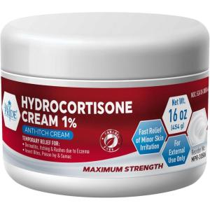 imageMED Pride 1 Hydrocortisone Cream Bulk 16 Oz Maximum Strength Itch Relief for Eczema Dermatitis Rashes Mosquito Bites