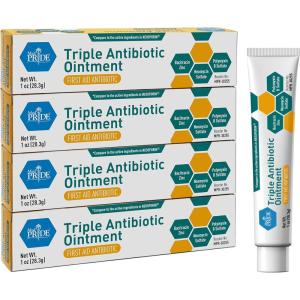 imageMED Pride Triple Antibiotic Pride Ointment Tube 1 Oz 4Pack First Aid for Minor Wounds Scratches Abrasions with Zinc Neomycin Polymyxin