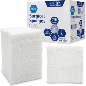 imageMedpride Surgical Sponges 2 x 2 200 Pack  Gauze Pads Non sterile  First Aid Wound Care Dressing Sponge  nWoven Medical NonAdherent Mesh Bandages  Absorbent for Injuries  4 Ply200 Count Pack of 1