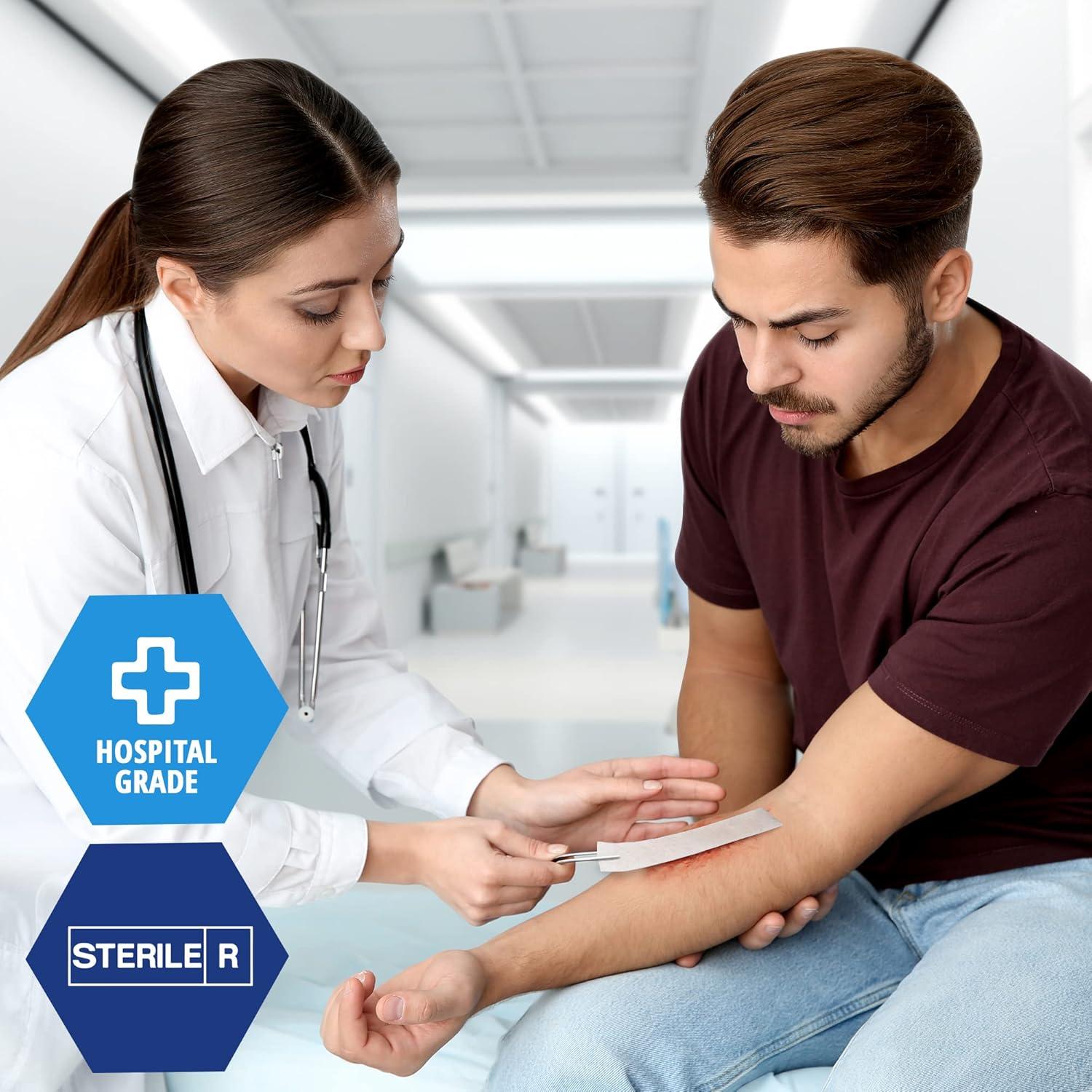 imageMED PRIDE Calcium Alginate Rope Dressing Pack of 5 Sterile Highly Absorbent for Gaping Wounds Burns Ulcers 2cm X 30cm