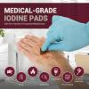 imageMED PRIDE Individually Wrapped Iodine Wipes 10 Povidone Iodine Prep Pads AlcoholFree Antiseptic for Wounds 100 Count100