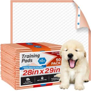 imageMED PRIDE Dog Training Pads With Attractant Pack of 125 Disposable UltraAbsorbent Puppy Potty Pee Pads With 6Layer Technology Leakproof amp Waterproof Pet Pads For Dogs Cats Rabbits 22 x 2428 x 29